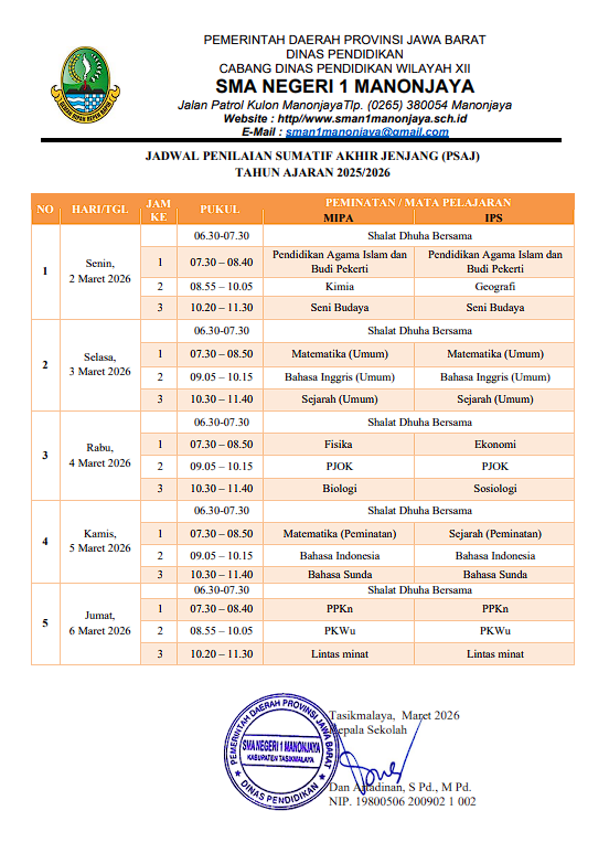 Jadwal PSAJ 2026